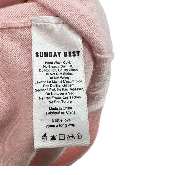 Artizia Sunday Best Abby Dinosaur Sweater Wool Alpaca Pink Size Small - Picture 8 of 10